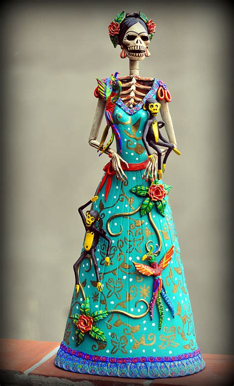 Ceramic Mexican Catrina Doll Walldiscovercom