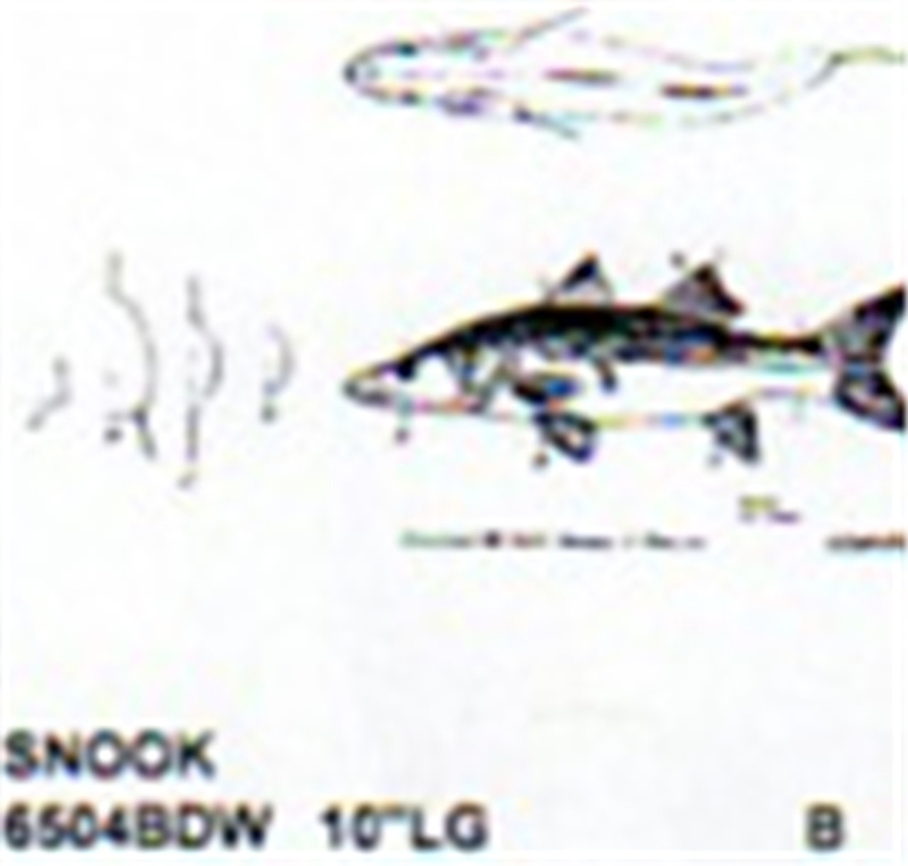 Snook Mouth Closed 10 Long Color Carving Pattern